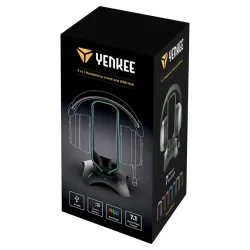 Yenkee YHB 3003 RGB Gamer Headset Stand Black