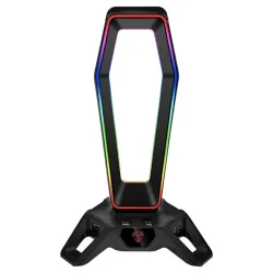 Yenkee 45016645 YHB 3000 RGB gamer USB HUB és fejhallgató állvány