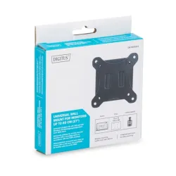 DIGITUS Universal Wall Mount for monitors up to 69 cm 27Inch black up to 18Kg Vesa 75x75 und 100x100mm