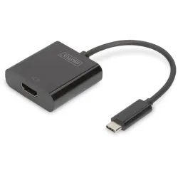 Digitus USB / HDMI Átalakító [1x USB-C™ dugó - 1x HDMI alj] Fekete