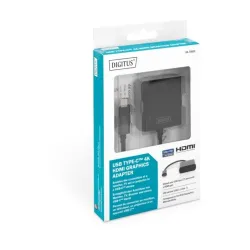 Digitus USB / HDMI Átalakító [1x USB-C™ dugó - 1x HDMI alj] Fekete