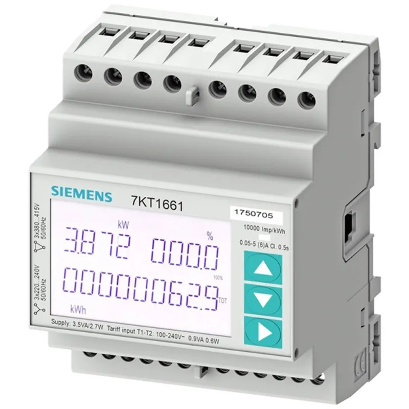 Siemens 7KT1662 SENTRON 7KT PAC1600 LCD 230 V Modbus RTU + MID/kalapsínre fogyasztásmérő Siemens 7KT1662 SENTRON 7KT PAC1600 LCD 230 V Modbus RTU + MID/kalapsínre fogyasztásmérő