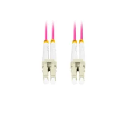 Lanberg FO-LULU-MD41-0100-VT duplex optikai patch kábel 4xLC/UPC csatlakozóval, 50/125 LSZH OM4, 10m