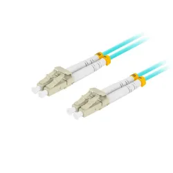 LANBERG fiber optic patchcord MM LC/UPC-LC/UPC duplex 5m LSZH om3 50/125 3.0mm aqua