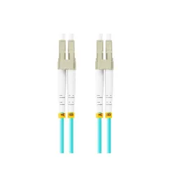 LANBERG fiber optic patchcord MM LC/UPC-LC/UPC duplex 5m LSZH om3 50/125 3.0mm aqua