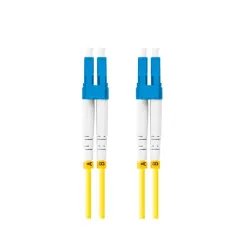 Lanberg Optikai patch SM LC/UPC-LC/UPC duplex 2m LSZH G657A1 3.0mm sárga