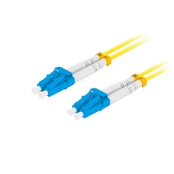 Lanberg Optikai patch kábel SM LC/UPC-LC/UPC duplex 5m LSZH G657A1 3.0mm sárga (FO-LULU-SD11-0050-YE)