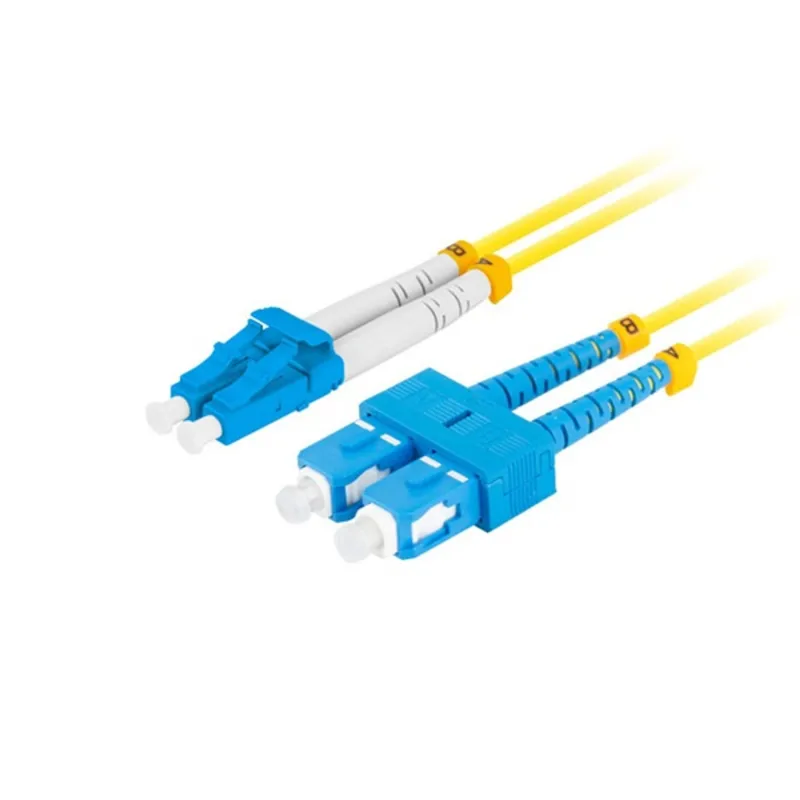 Lanberg FO-SULU-SD11-0050-YE duplex optikai patch kábel 2xSC/UPC + 2LC/UPC csatlakozóval, duplex 9/125 LSZH, 5m Lanberg FO-SULU-SD11-0050-YE duplex optikai patch kábel 2xSC/UPC + 2LC/UPC csatlakozóval, duplex 9/125 LSZH, 5m