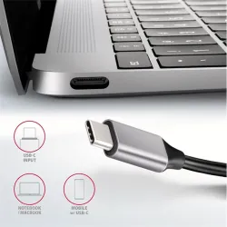 AXAGON HMC-HCR3A SuperSpeed USB-C COMBO 5in1 hub Grey
