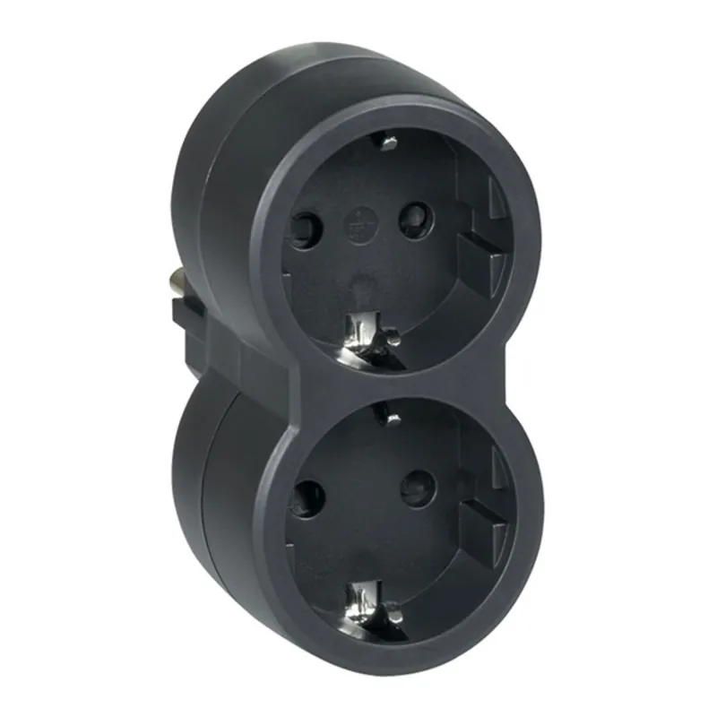 Legrand 050511 gyermekvédelemmel fekete kettős földelt elosztó Legrand 050511 gyermekvédelemmel fekete kettős földelt elosztó