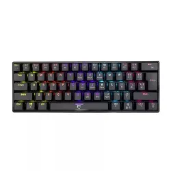 White Shark GK-2022B Shinobi Red Switches Mechanical 60% Gaming Keyboard Black US