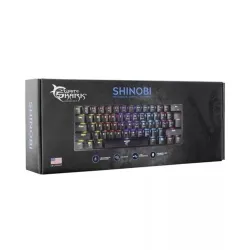 White Shark GK-2022B Shinobi Red Switches Mechanical 60% Gaming Keyboard Black US