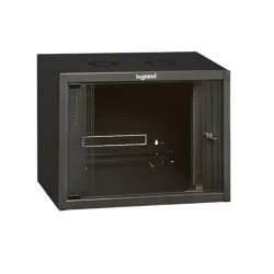 LEGRAND fali rack szekrény 19` 15U MAG: 758 SZÉL: 600 MÉLY: 450 antracit egyrészes üvegajtós készre szerelt MAX: 45 kg