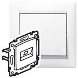 LEGRAND Valena 2xRJ45 LCS2 Cat6 UTP aljzat, körömmel, fehér