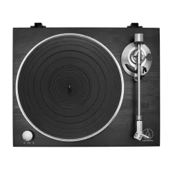 Audio-Technica AT-LPW30BK manuális szíjhajtásos fekete fa bakelit lemezjátszó