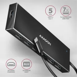 Axagon HUE-F7C 7 portos USB3.0 HUB