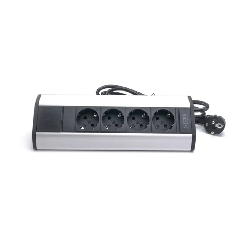 TOO PPS-316-4S IP20, 4x 2P+F, ezüst asztalra rögzíthető elosztó TOO PPS-316-4S IP20, 4x 2P+F, ezüst asztalra rögzíthető elosztó