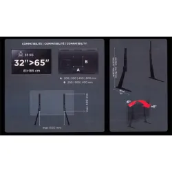 Meliconi Feet 600 32"-65" VESA 600x600 talpas TV állvány
