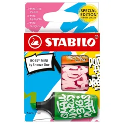 Stabilo BOSS MINI by Snooze One 3 db-os (zöld/pink/narancs) szövegkiemelő készlet