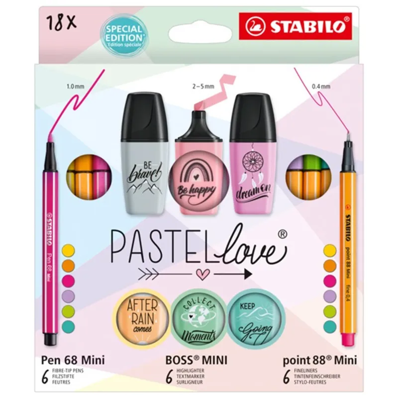 Stabilo MINI Pastellove 18 db-os készlet Stabilo MINI Pastellove 18 db-os készlet