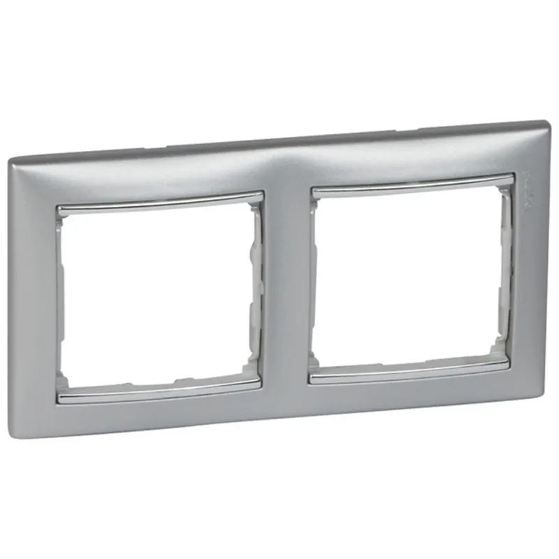 Legrand 770352 Valena alumínium/ezüst 2-es vízszintes keret Legrand 770352 Valena alumínium/ezüst 2-es vízszintes keret