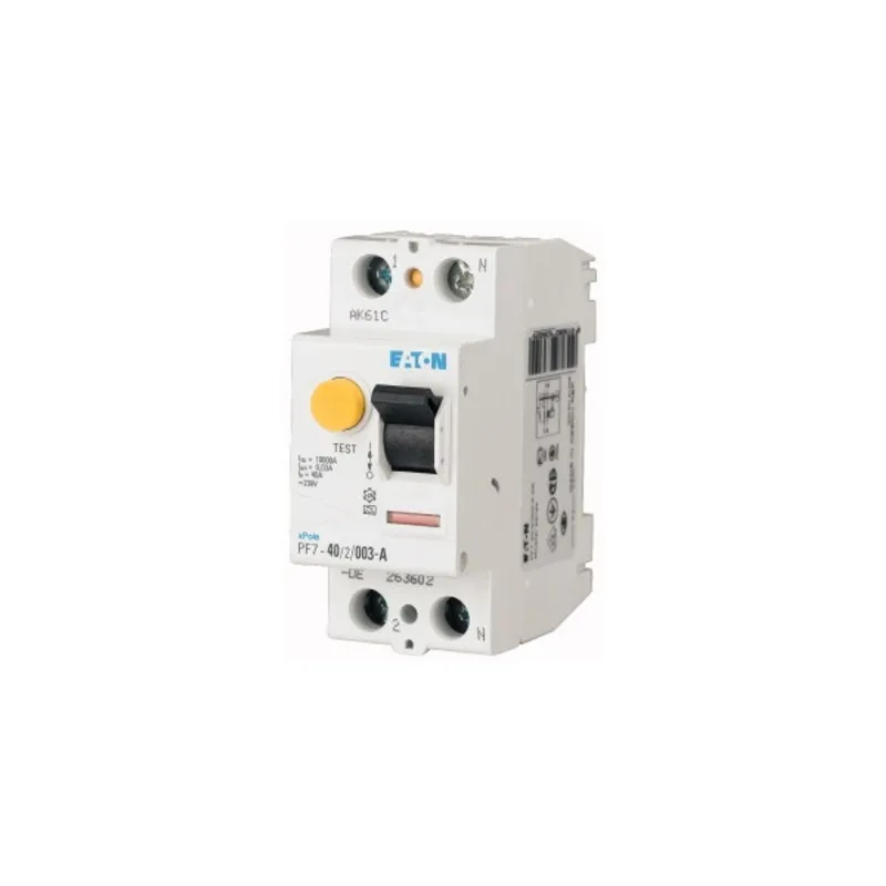 Eaton 263577 10kA 2P 25A, 30mA áram-védőkapcsoló Eaton 263577 10kA 2P 25A, 30mA áram-védőkapcsoló