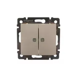 Legrand 774112 Valena kettős jelzőfénnyel elefántcsont váltókapcsoló