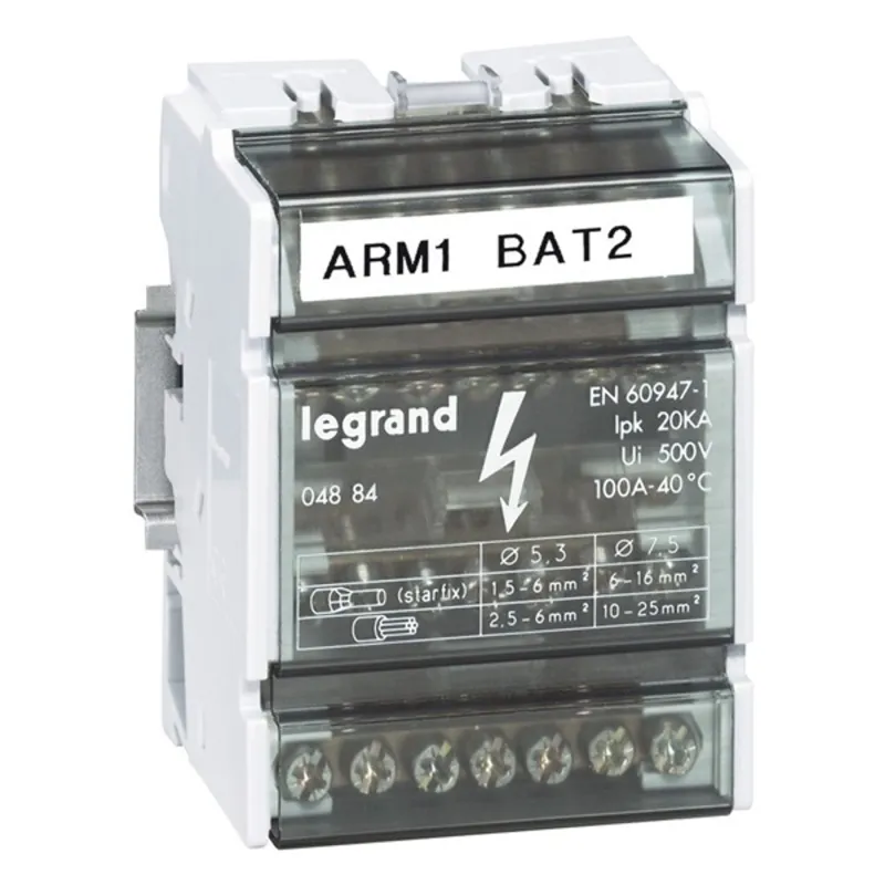 Legrand 004884 Lexic 4P 100A 4x7 furat elosztóblokk Legrand 004884 Lexic 4P 100A 4x7 furat elosztóblokk