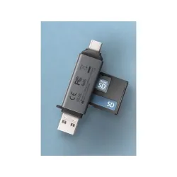 AXAGON CRE-DAC SuperSpeed USB-C + USB-A Card Reader