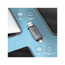 AXAGON CRE-DAC SuperSpeed USB-C + USB-A Card Reader