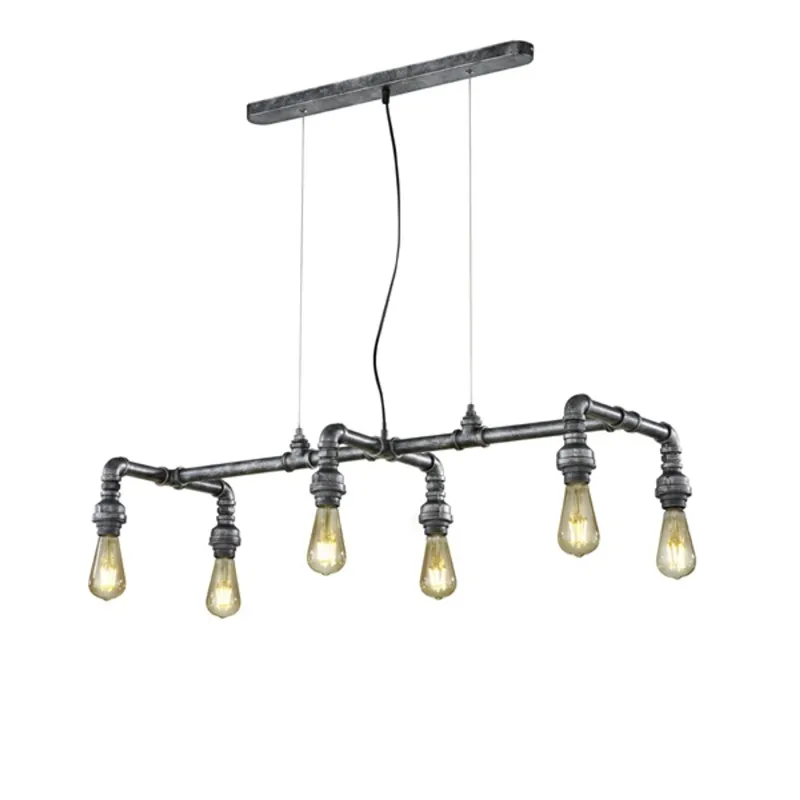 TRIO 307000688 GOTHAM 6 x E27 antik ezüst többágú függeszték TRIO 307000688 GOTHAM 6 x E27 antik ezüst többágú függeszték