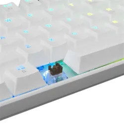 White Shark GK-2022W Shinobi Brown Switches Mechanical 60% Gaming Keyboard White US