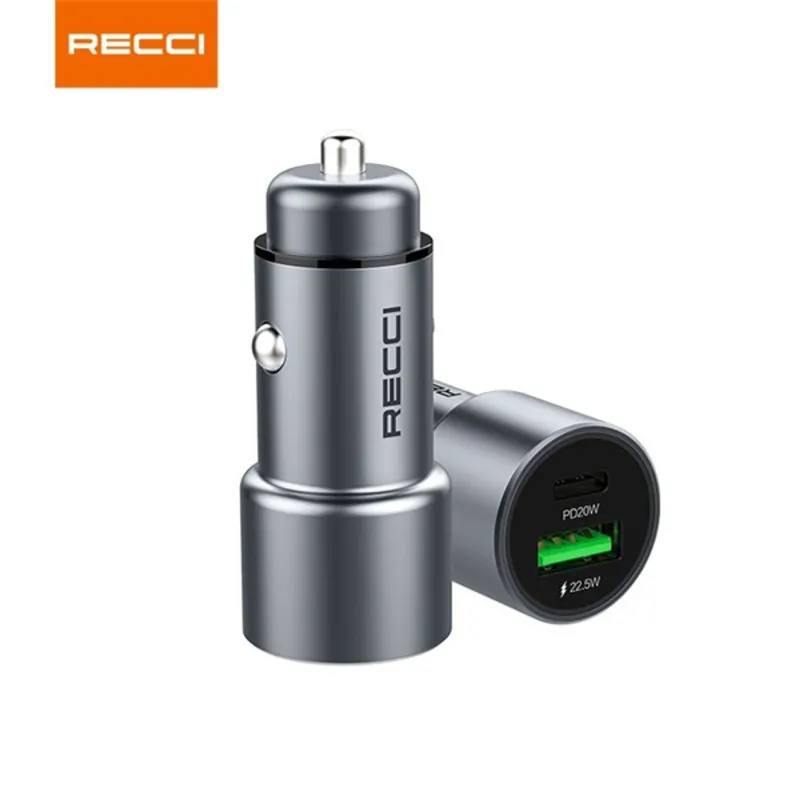 Recci RCC-P01 42,5W Type C/Type A autós töltő Recci RCC-P01 42,5W Type C/Type A autós töltő