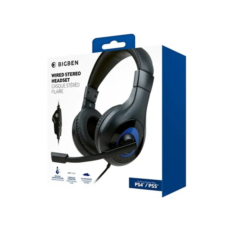 BigBen 2807364 V1 PS4/PS5 sztereo fekete gamer headset BigBen 2807364 V1 PS4/PS5 sztereo fekete gamer headset