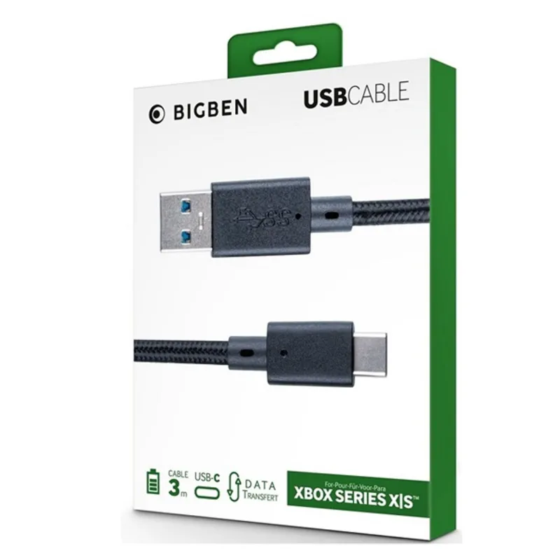 Bigben Interactive XBOX Series X USB-C Charging and Data Cable 3m Black Bigben Interactive XBOX Series X USB-C Charging and Data Cable 3m Black