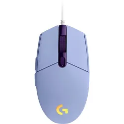 LOGITECH Egér - G102 Lightsync Vezetékes Gaming, Lila