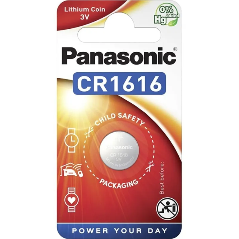 Panasonic CR1616 3V lítium gombelem 1db/csomag Panasonic CR1616 3V lítium gombelem 1db/csomag