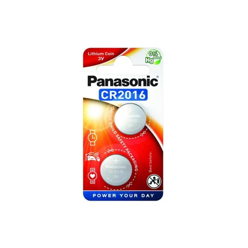 PANASONIC CR2016 3V lítium gombelem 2db PANASONIC CR2016 3V lítium gombelem 2db