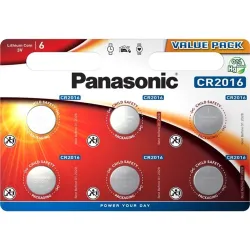Panasonic CR2016 3V lítium gombelem 6db