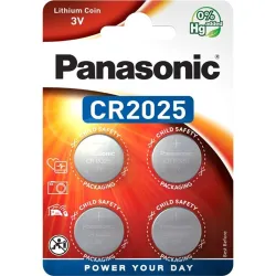 Panasonic CR2025 3V lítium gombelem 4db