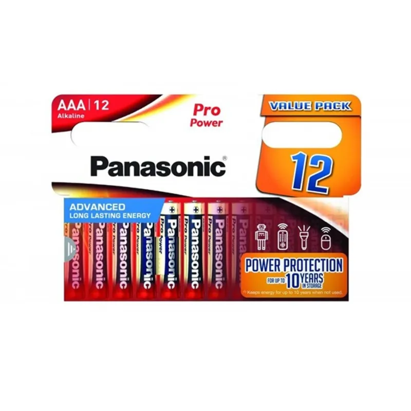 Panasonic LR03PPG/12HH 1,5V AAA/mikro tartós alkáli elem 12 db/csomag Panasonic LR03PPG/12HH 1,5V AAA/mikro tartós alkáli elem 12 db/csomag