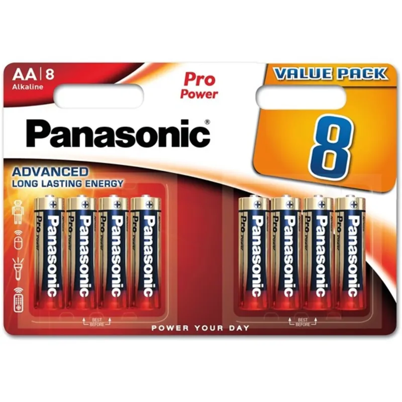 Panasonic LR6PPG/8BW 1,5V AA/ceruza tartós alkáli elem 8db Panasonic LR6PPG/8BW 1,5V AA/ceruza tartós alkáli elem 8db