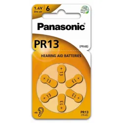 PANASONIC elem (PR13L/6LB, 1.4V, cink-levegő) 6db / csomag (PR13-6LB)