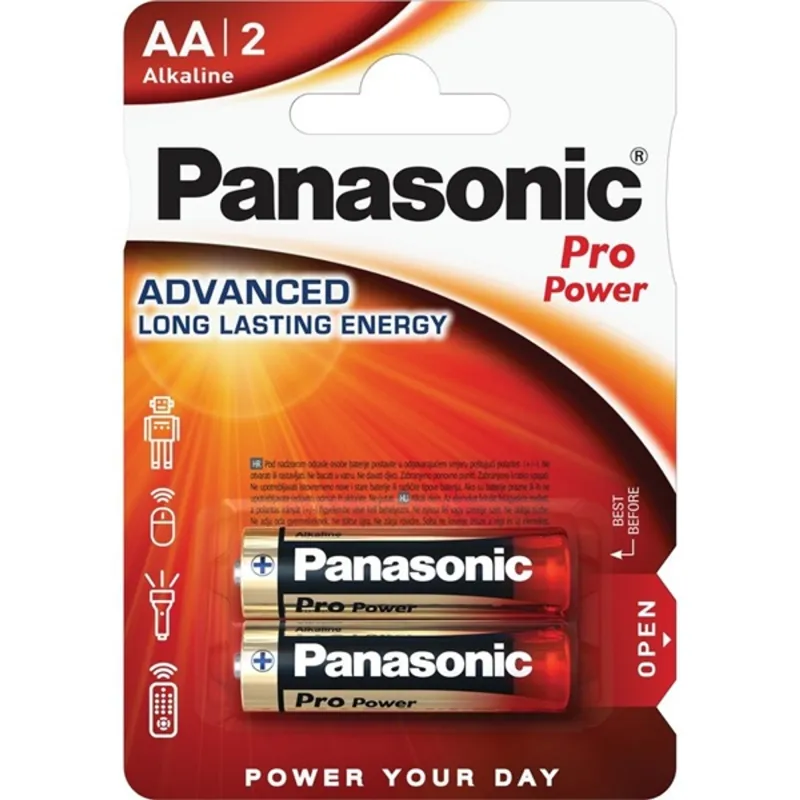 Panasonic LR6PPG/2BP 1,5V AA/ceruza tartós alkáli elem 2 db/csomag Panasonic LR6PPG/2BP 1,5V AA/ceruza tartós alkáli elem 2 db/csomag