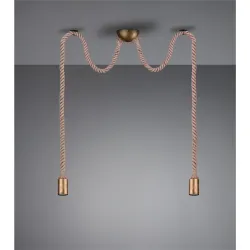 TRIO 310100204 ROPE 2xE27 MAX 60W Vintage függeszték