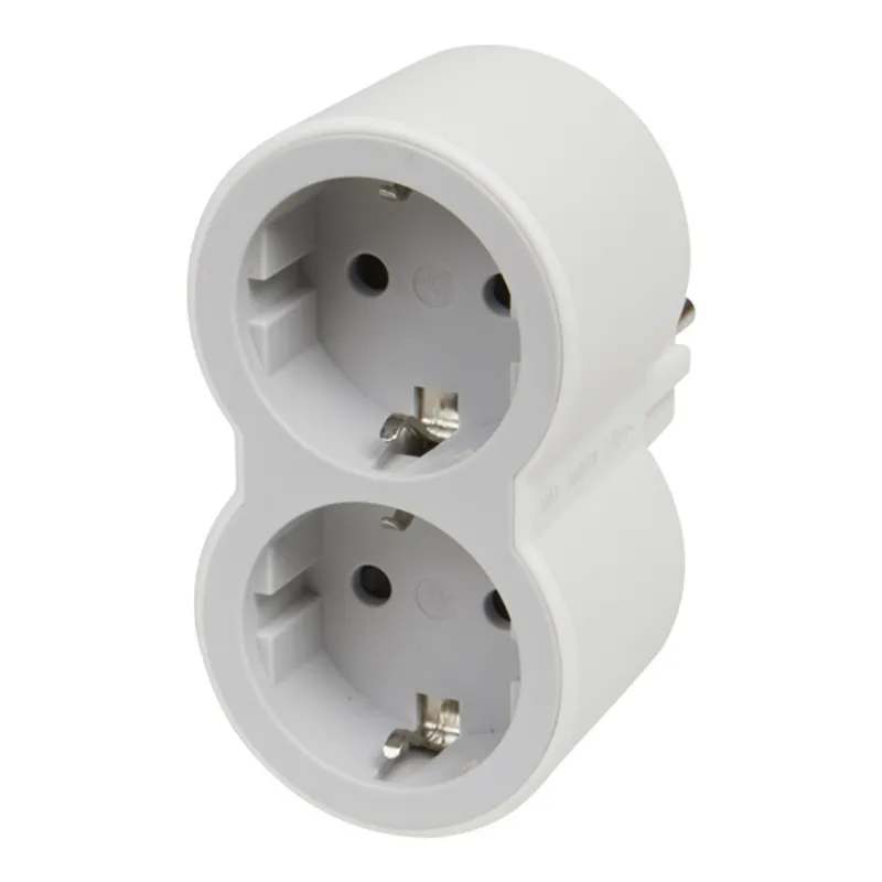Legrand 694516 kettős 16A fehér-szürke 2P+F elosztó biztonsági zsaluval Legrand 694516 kettős 16A fehér-szürke 2P+F elosztó biztonsági zsaluval
