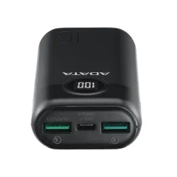 ADATA P10000QCD 10000mAh LiPo powerbank fekete (QC3.0, PD3.0, LCD)