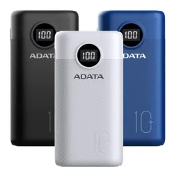 ADATA Akkubank - P20000QCD 20000mAh (Powerbank, 2xUSB-A, 1xUSB-C, kijelző, fekete)