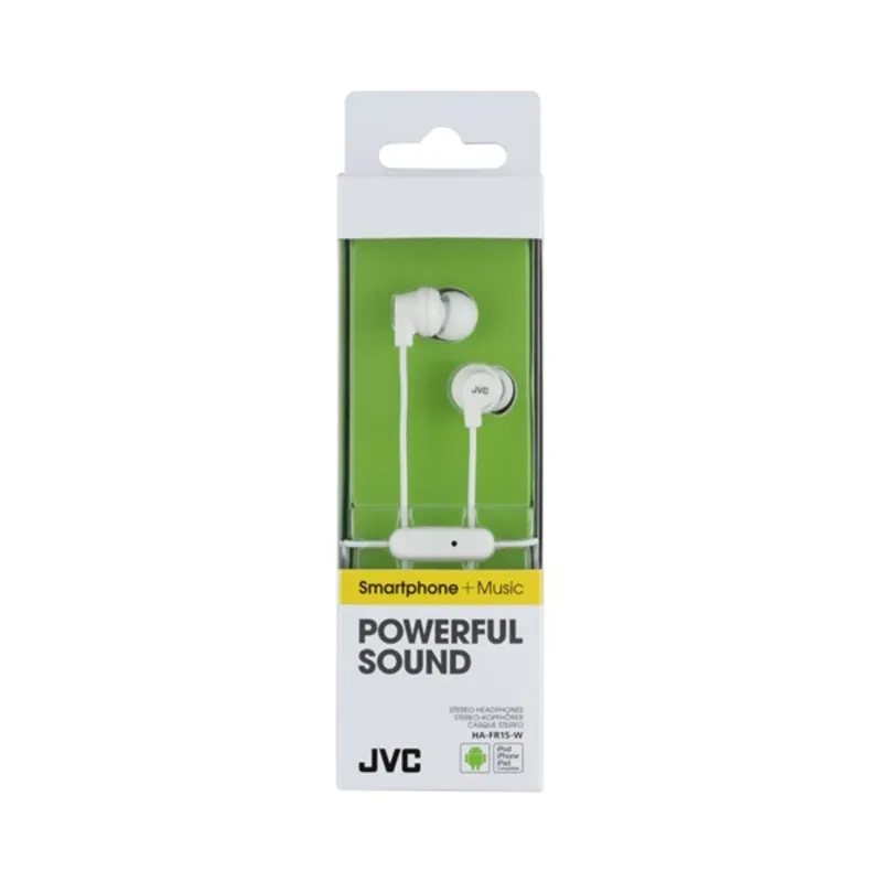 JVC HA-FR15W mikrofonos fehér fülhallgató JVC HA-FR15W mikrofonos fehér fülhallgató