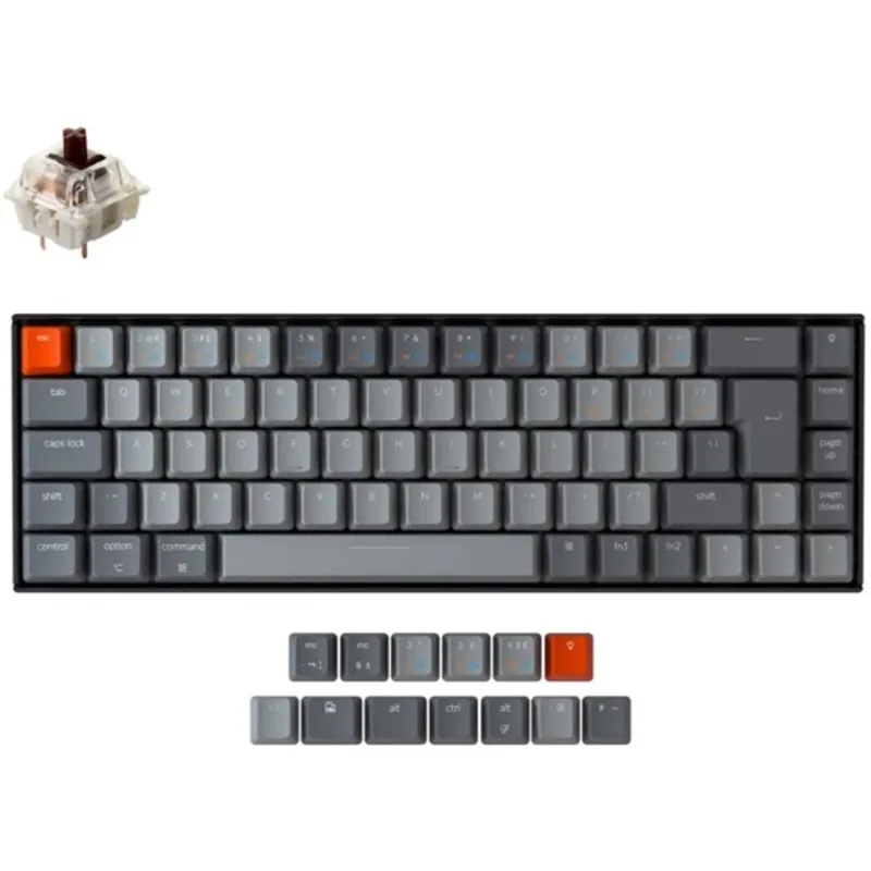 Keychron K6 RGB Bluetooth angol billentyűzet Hot-swap Gateron Brown (K6-W3-UK) Keychron K6 RGB Bluetooth angol billentyűzet Hot-swap Gateron Brown (K6-W3-UK)
